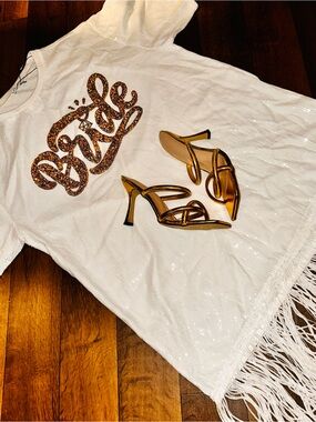 Sequin bride mini dress